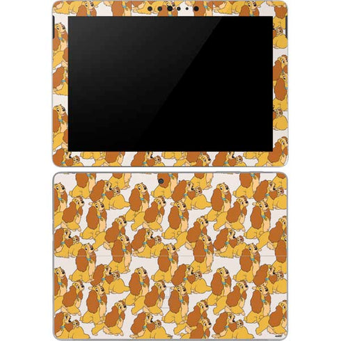 Disney Lady & The Tramp Lady Pattern Surface Go Skin