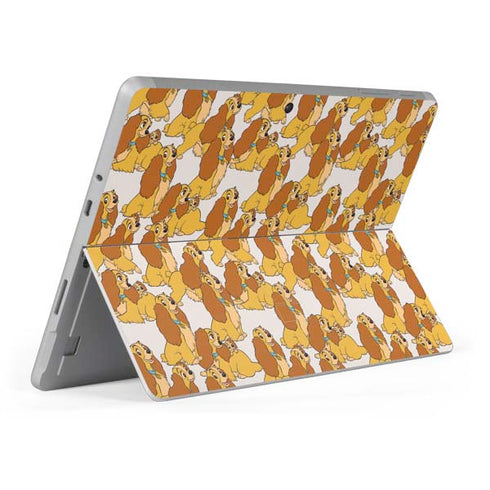 Disney Lady & The Tramp Lady Pattern Surface Go Skin