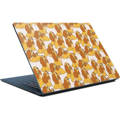 Disney Lady & The Tramp Lady Pattern Surface Laptop Skin