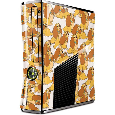 Disney Lady & The Tramp Lady Pattern Xbox 360 Slim (2010) Skin