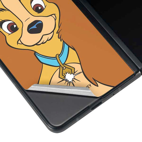 Disney Lady & The Tramp Lady Portrait Galaxy Z Fold3 5G Skin