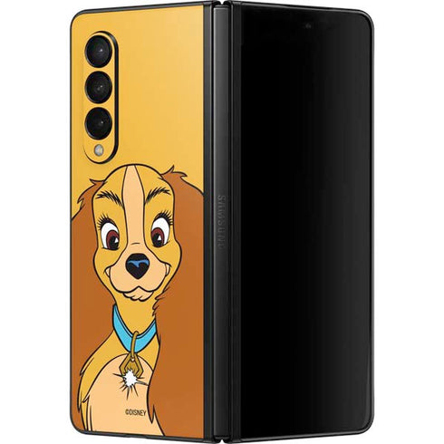 Disney Lady & The Tramp Lady Portrait Galaxy Z Fold3 5G Skin