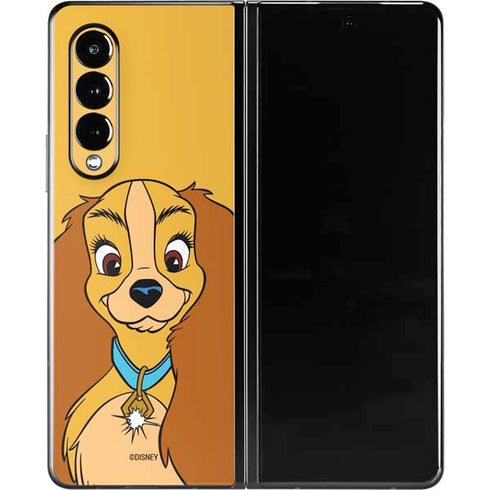 Disney Lady & The Tramp Lady Portrait Galaxy Z Fold3 5G Skin