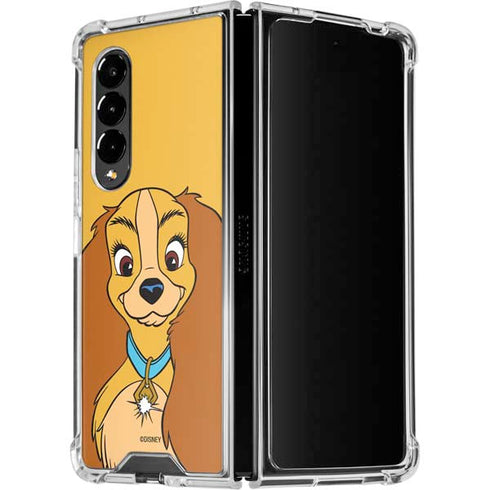 Disney Lady & The Tramp Lady Portrait Galaxy Z Fold4 5G Clear Case
