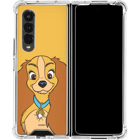 Disney Lady & The Tramp Lady Portrait Galaxy Z Fold4 5G Clear Case