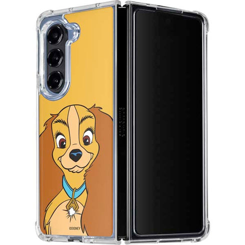 Disney Lady & The Tramp Lady Portrait Galaxy Z Fold5 5G Clear Case