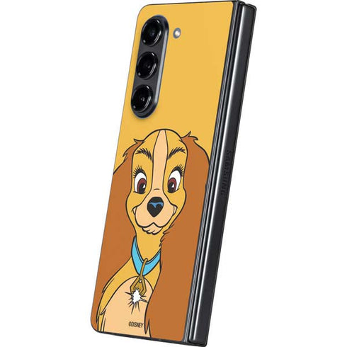 Disney Lady & The Tramp Lady Portrait Galaxy Z Fold5 5G Skin