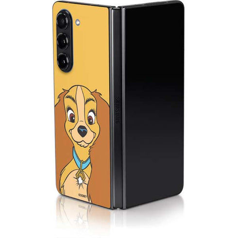 Disney Lady & The Tramp Lady Portrait Galaxy Z Fold5 5G Skin