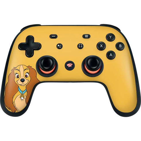 Disney Lady & The Tramp Lady Portrait Google Stadia Controller Skin