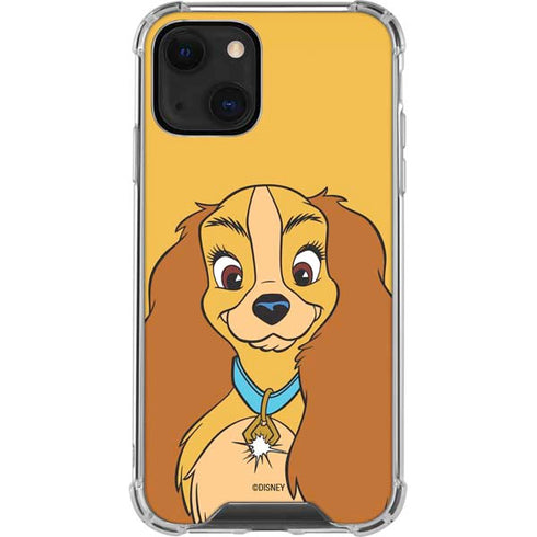 Disney Lady & The Tramp Lady Portrait iPhone 14 Plus Clear Case