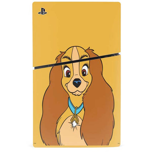 Disney Lady & The Tramp Lady Portrait PS5 Slim Disk Console Skin