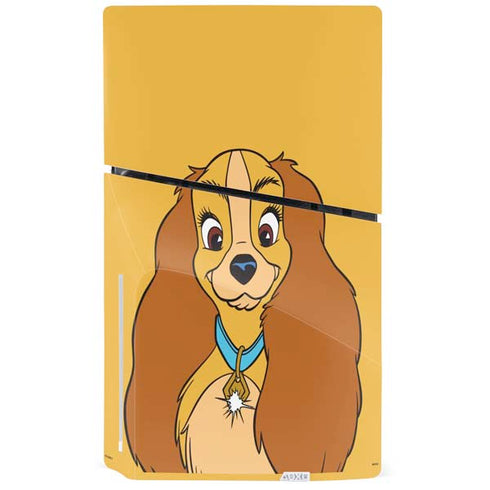 Disney Lady & The Tramp Lady Portrait PS5 Slim Disk Console Skin