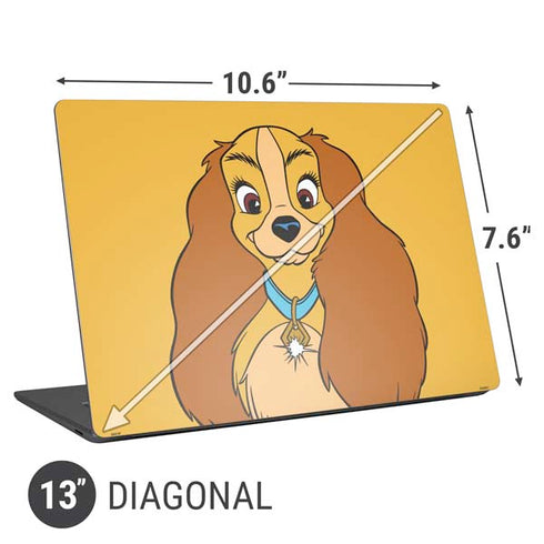 Disney Lady & The Tramp Lady Portrait Universal Laptop 13in (10.6 x 7.6in) Skin