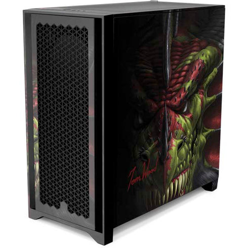 Tom Wood Lair of Shadows Dragon Corsair 4000D Tempered Glass Mid-Tower ATX Case Skin