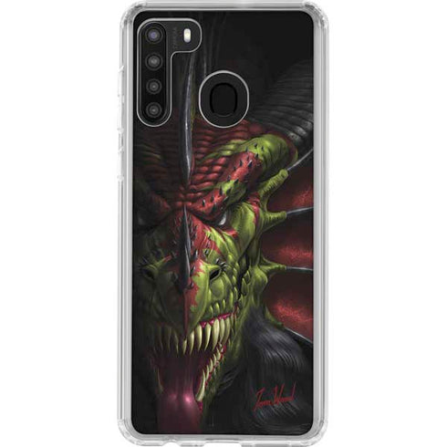 Tom Wood Lair of Shadows Dragon Galaxy A21 Clear Case
