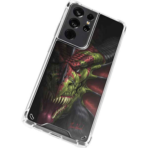 Tom Wood Lair of Shadows Dragon Galaxy S21 Ultra 5G Clear Case
