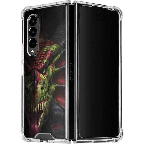 Tom Wood Lair of Shadows Dragon Galaxy Z Fold4 5G Clear Case