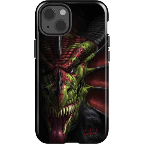 Lair of Shadows Dragon by Tom Wood iPhone 15 Impact Case