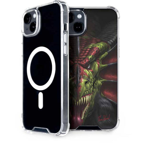 Lair of Shadows Dragon by Tom Wood iPhone 15 Plus MagSafe Case