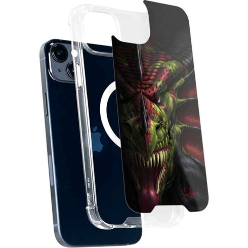 Lair of Shadows Dragon by Tom Wood iPhone 15 Plus MagSafe Case