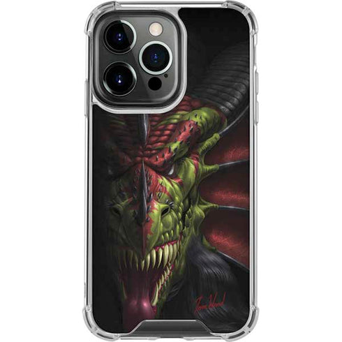 Tom Wood Lair of Shadows Dragon iPhone 14 Pro Clear Case