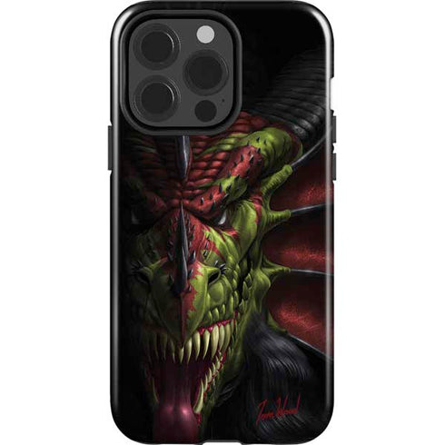 Lair of Shadows Dragon by Tom Wood iPhone 15 Pro Impact Case