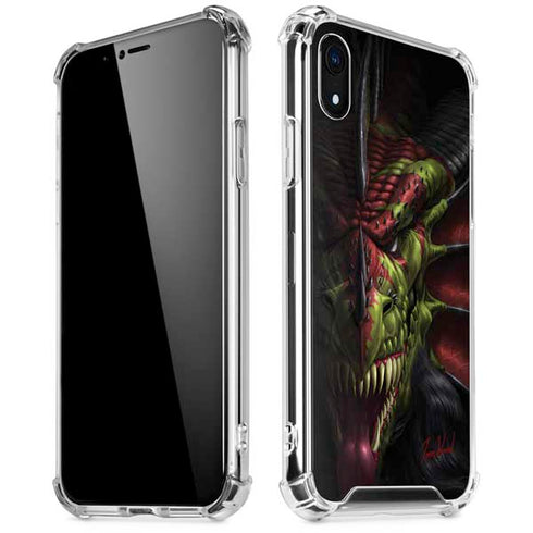 Lair of Shadows Dragon by Tom Wood iPhone XR Clear Case