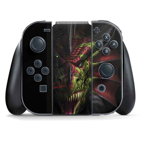 Lair of Shadows Dragon by Tom Wood Nintendo Switch (2017-2021) Joy-Con Controller Skin