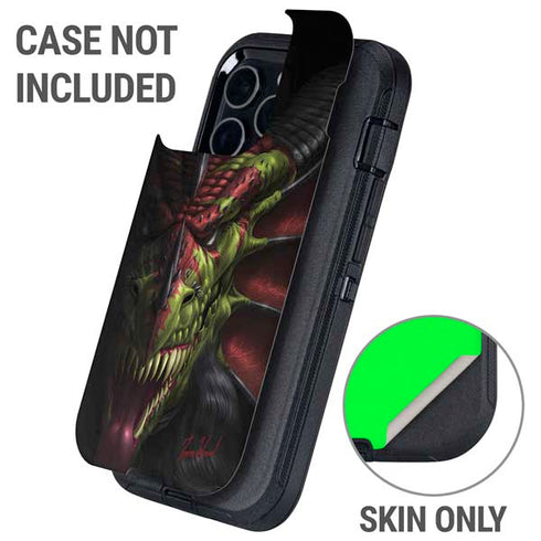 Lair of Shadows Dragon by Tom Wood Otterbox Defender iPhone Skin