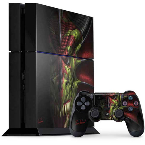 Tom Wood Lair of Shadows Dragon PS4 Console and Controller Bundle Skin