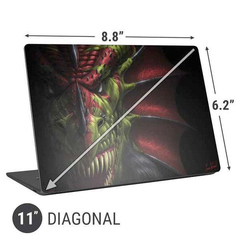 Tom Wood Lair of Shadows Dragon Universal Laptop 11in (8.8 x 6.2in) Skin