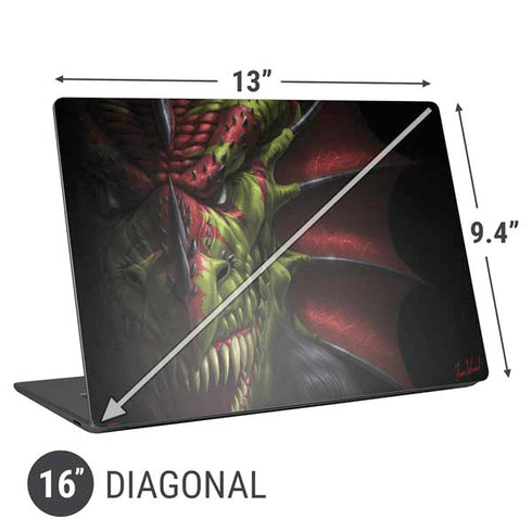 Tom Wood Lair of Shadows Dragon Universal Laptop 16in (13 x 9.4in) Skin