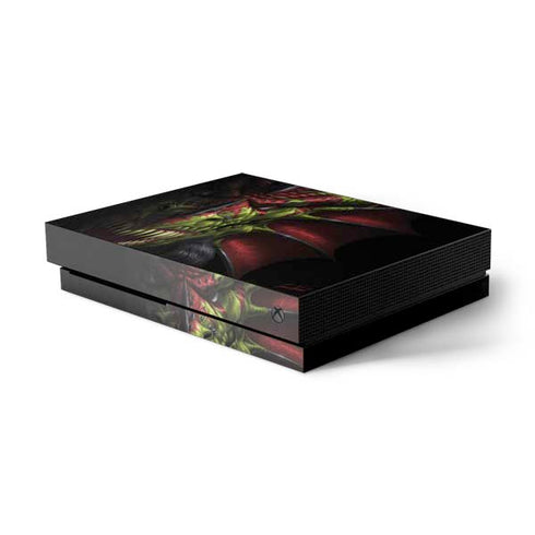Tom Wood Lair of Shadows Dragon Xbox One X Console Skin