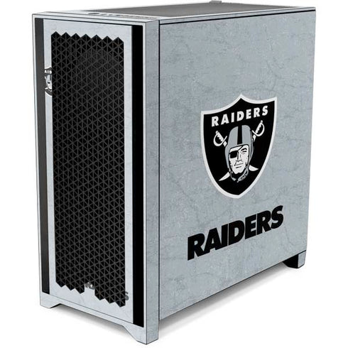 NFL Las Vegas Raiders - Alternate Distressed Corsair 4000D Tempered Glass Mid-Tower ATX Case Skin