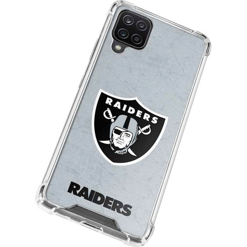NFL Las Vegas Raiders - Alternate Distressed Galaxy A12 Clear Case