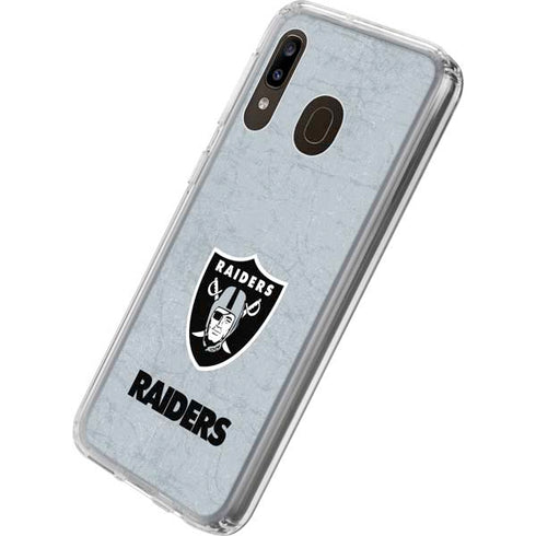 NFL Las Vegas Raiders - Alternate Distressed Galaxy A20 Clear Case