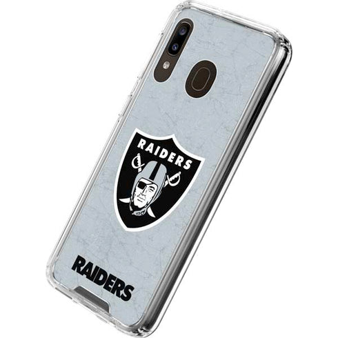 NFL Las Vegas Raiders - Alternate Distressed Galaxy A30 Clear Case