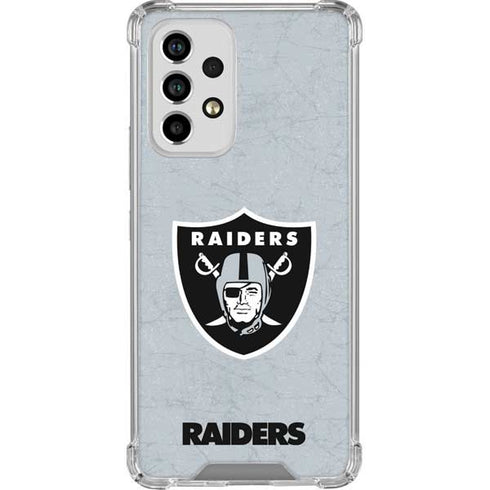 NFL Las Vegas Raiders - Alternate Distressed Galaxy A53 5G Clear Case