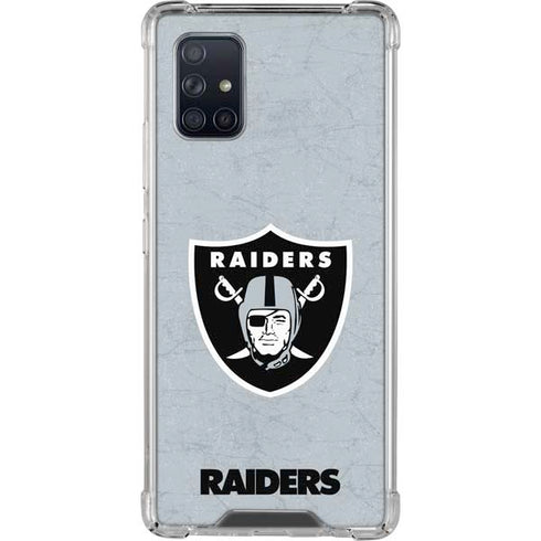 NFL Las Vegas Raiders - Alternate Distressed Galaxy A71 5G Clear Case