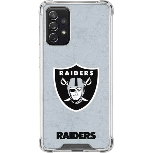 NFL Las Vegas Raiders - Alternate Distressed Galaxy A72 5G Clear Case