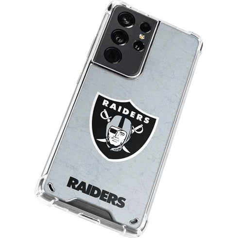 NFL Las Vegas Raiders - Alternate Distressed Galaxy S21 Ultra 5G Clear Case