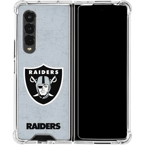 NFL Las Vegas Raiders - Alternate Distressed Galaxy Z Fold4 5G Clear Case