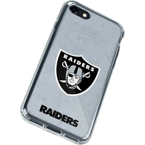 NFL Las Vegas Raiders - Alternate Distressed iPhone SE (2nd & 3rd Gen) Clear Case