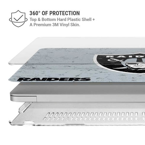 NFL Las Vegas Raiders - Alternate Distressed MacBook Air 13in M1 (2021) Case plus Skin
