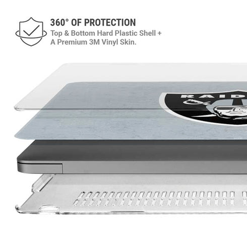 NFL Las Vegas Raiders - Alternate Distressed MacBook Pro 16in (2021-25) Case plus Skin