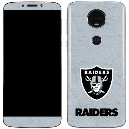 NFL Las Vegas Raiders - Alternate Distressed Moto E5 Plus Skin