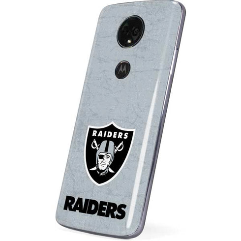NFL Las Vegas Raiders - Alternate Distressed Moto E5 Plus Skin