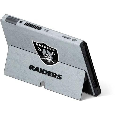 NFL Las Vegas Raiders - Alternate Distressed Nintendo Switch OLED (2021) Skin