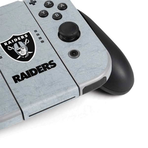 NFL Las Vegas Raiders - Alternate Distressed Nintendo Switch OLED (2021) Skin