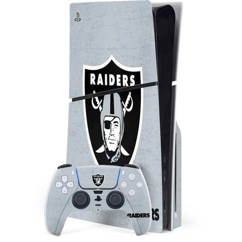 NFL Las Vegas Raiders - Alternate Distressed PS5 Slim Disk Bundle Skin